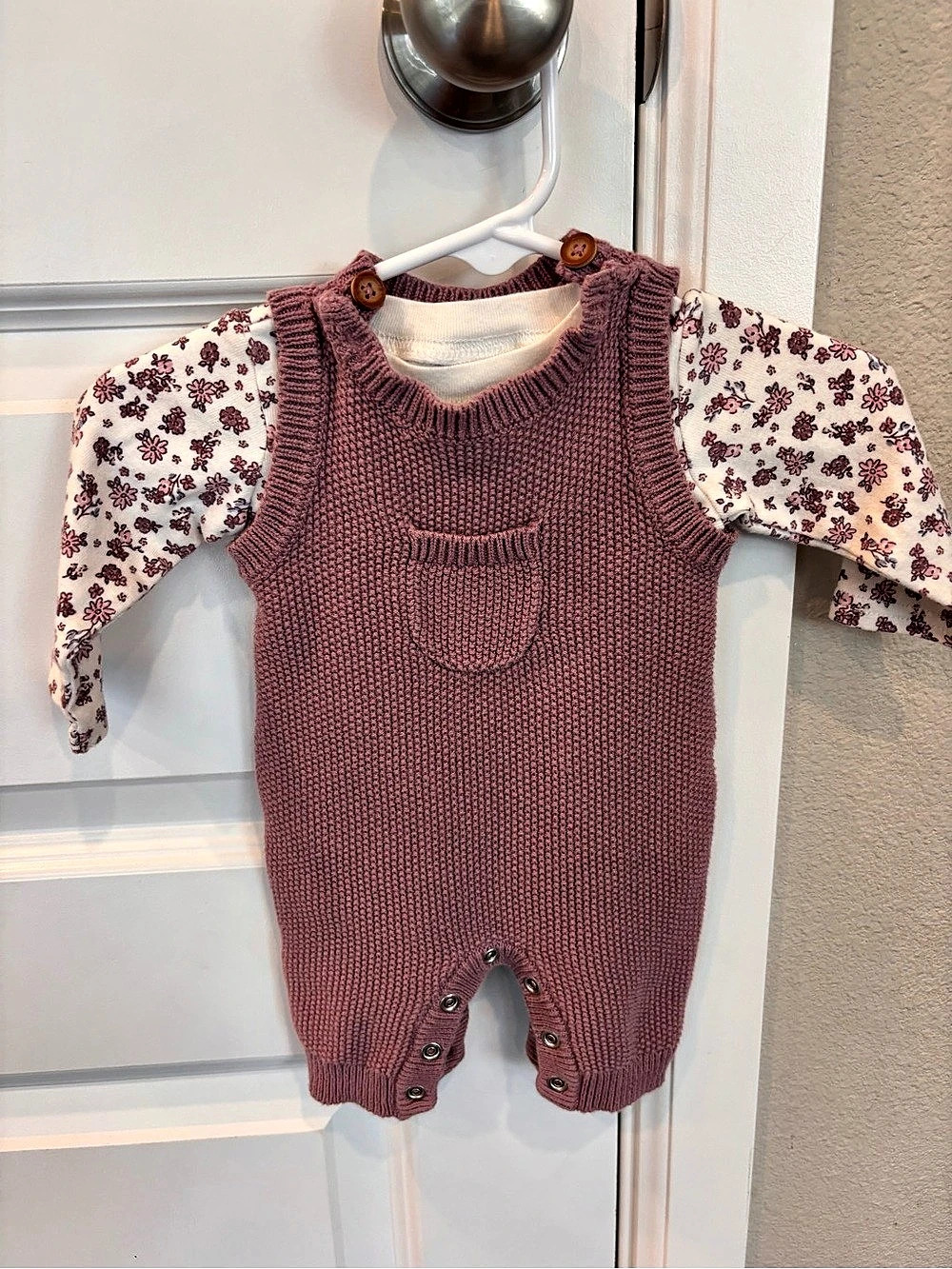 Carter's Baby Newborn Floral Knit Romper